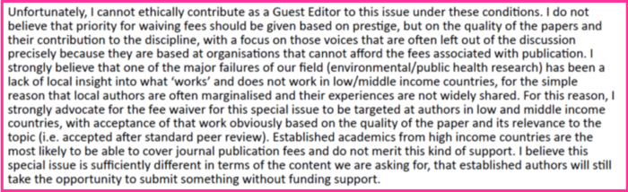 “What the F?”: How we failed to publish a journal special issue on ...