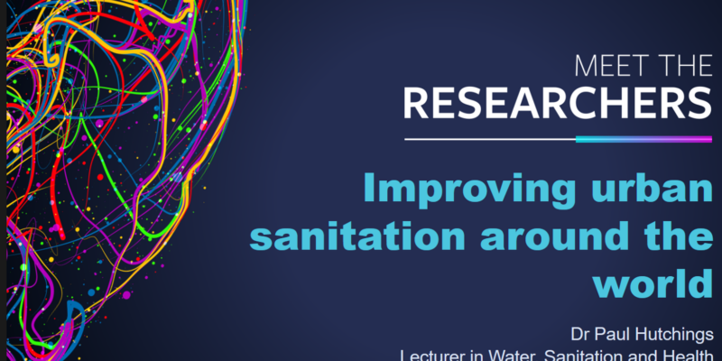 Improving urban sanitation around the world – public lecture